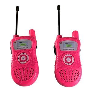 Toy Walkie Talkies 2-Way Radio Pink/Black Pair For Kids‎ Compact Portable Fun